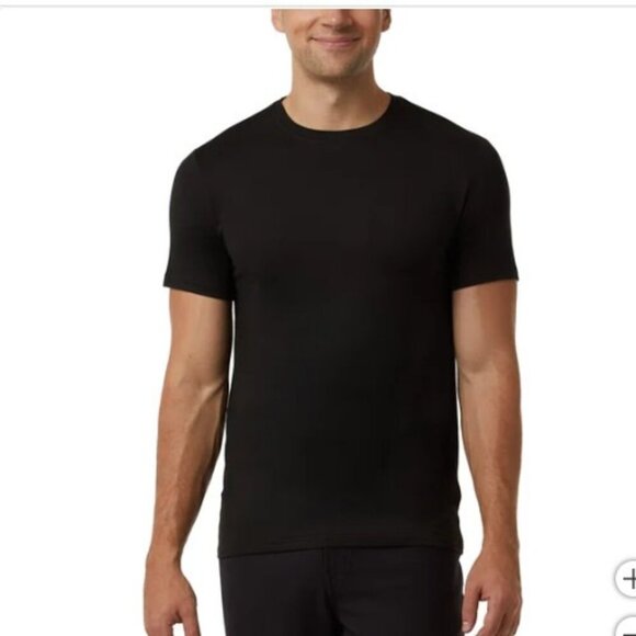 NEW 32 Degrees Mens L Cool Short Sleeve Crew Neck T-Shirt 3-Pack Black - Picture 1 of 6